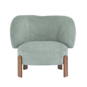 English Elm Christopher Knight Home® - Cozy Wingback Armchair with Plush Bouclé Upholstery, Solid Wood Legs, Ergonomic Support, Timeless Style Green 33.5 L x 25.5 W x 21.5 H N776P298155G