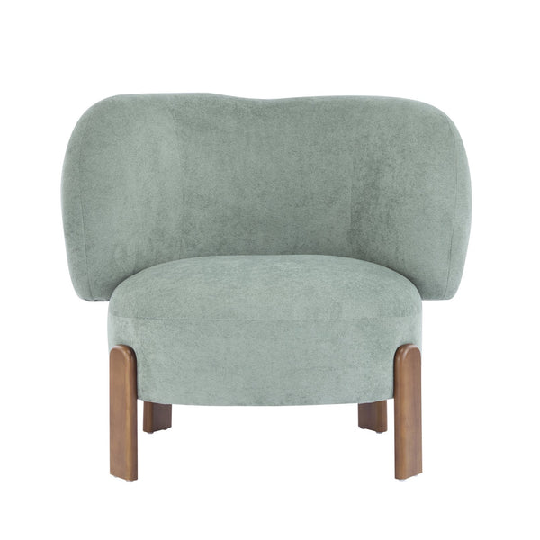 English Elm Christopher Knight Home® - Cozy Wingback Armchair with Plush Bouclé Upholstery, Solid Wood Legs, Ergonomic Support, Timeless Style Green 33.5 L x 25.5 W x 21.5 H N776P298155G