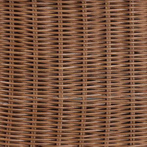 Baxton Studio bali & pari Natural Rattan Footstool with Cushion - Handcrafted Bohemian Ottoman for Coastal Charm Detta-Peanut Brown-Rattan-Cushion-Stool