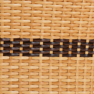 Baxton Studio bali Elma Rattan Counter Stool with Cushion - Chic Barrel-Back Design for Boho Coastal Kitchens Elma-Natural/Brown Stripes-Rattan-Cushion-CS