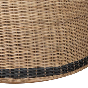 Baxton Studio bali Bali Emiliana Handwoven Rattan Loveseat - Stylish Boho Coastal Sofa with Removable Cushion & Craftsmanship Emiliana-Natural-Rattan-Cushion-LS