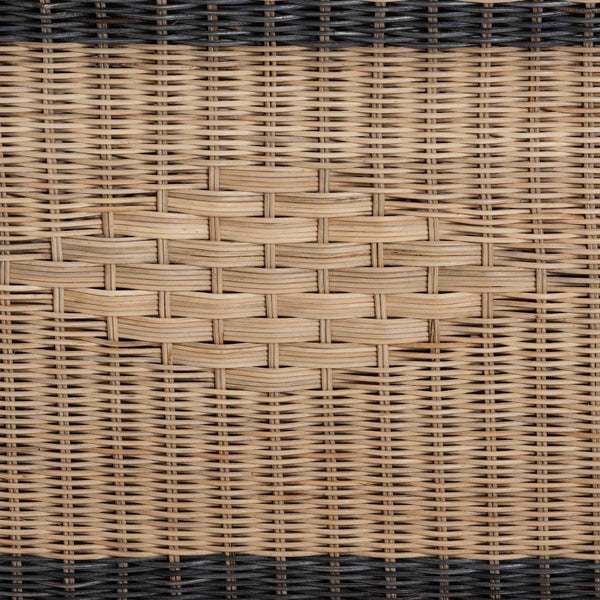 Baxton Studio bali Bali Emiliana Handwoven Rattan Loveseat - Stylish Boho Coastal Sofa with Removable Cushion & Craftsmanship Emiliana-Natural-Rattan-Cushion-LS