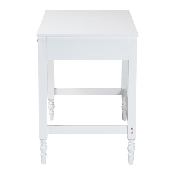 Baxton Studio Baxton Studio Roni Writing Desk - Stylish Modern Cottage Desk with Scalloped Detail for Home Offices Roni-White-Desk