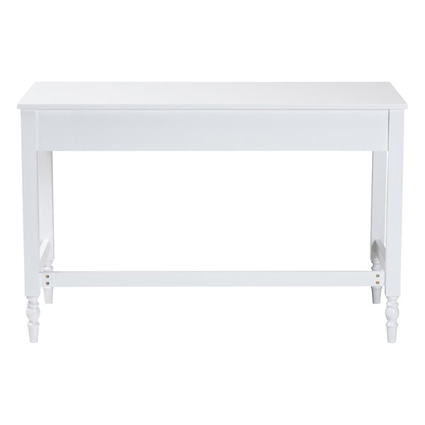 Baxton Studio Baxton Studio Roni Writing Desk - Stylish Modern Cottage Desk with Scalloped Detail for Home Offices Roni-White-Desk