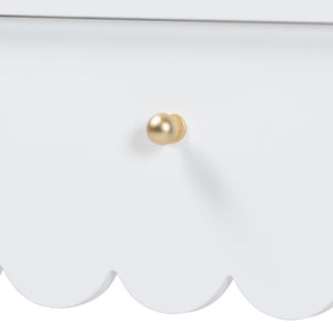 Baxton Studio Baxton Studio Roni Writing Desk - Stylish Modern Cottage Desk with Scalloped Detail for Home Offices Roni-White-Desk