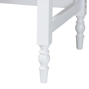 Baxton Studio Baxton Studio Roni Writing Desk - Stylish Modern Cottage Desk with Scalloped Detail for Home Offices Roni-White-Desk