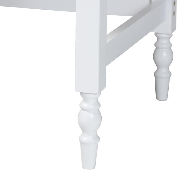 Baxton Studio Baxton Studio Roni Writing Desk - Stylish Modern Cottage Desk with Scalloped Detail for Home Offices Roni-White-Desk