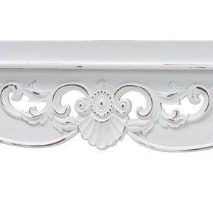 Baxton Studio Baxton Studio Rafferty Vintage-Style Console Table - Distressed White Accent with Lower Shelf Storage JY24B280-White-Wooden-Console Table