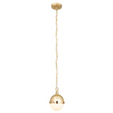 Harmelin 7'' Wide 1-Light Mini Pendant - Satin Brass 14494/1 Elk Lighting