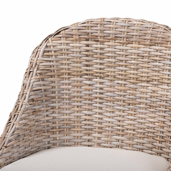 Baxton Studio Bali & Pari Lara Handwoven Kubu Rattan Wingback Counter Stool for Kitchen Island MD-39929-Dirgahayu Grey/NT Rattan-Cushion-CS