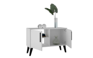 Manhattan Comfort Amsterdam Mid-Century Modern Cabinet White 144AMC205
