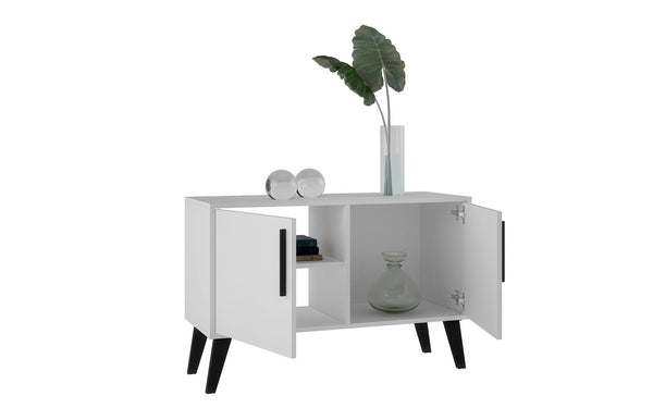 Manhattan Comfort Amsterdam Mid-Century Modern Cabinet White 144AMC205