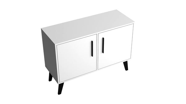 Manhattan Comfort Amsterdam Mid-Century Modern Cabinet White 144AMC205