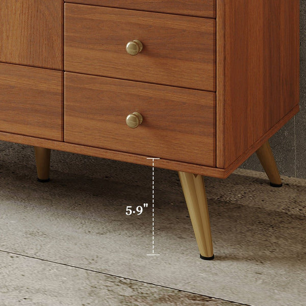 English Elm 36" Freestanding Bathroom Vanity Sintered Stone Top Ceramic Sink Stainless Steel Legs Brown,Gold,Walnut,White W3136S00071