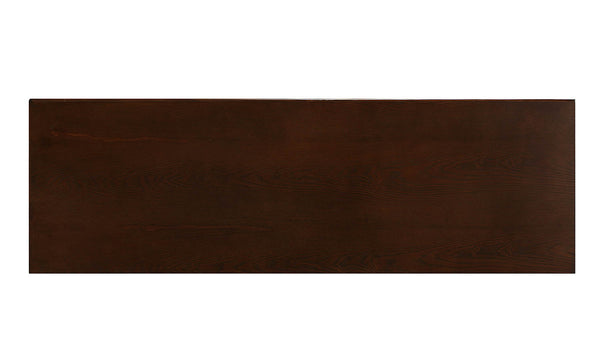 English Elm Dita Transitional Walnut TV Stand with Glass Doors & 2 Media Compartments, Holds 59" TV, 70lb B2726P300876