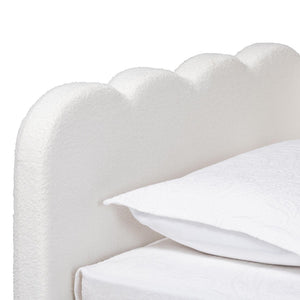 Baxton Studio Baxton Studio Palmer Cream Teddy-Bear Daybed with Trundle - Plush, Modern Sofa Bed for Cozy Spaces SP1066-B-CF0034 Cream Teddy Bear Fabric Daybed-Twin