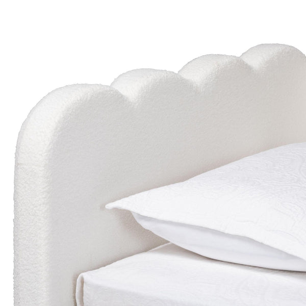 Baxton Studio Baxton Studio Palmer Cream Teddy-Bear Daybed with Trundle - Plush, Modern Sofa Bed for Cozy Spaces SP1066-B-CF0034 Cream Teddy Bear Fabric Daybed-Twin