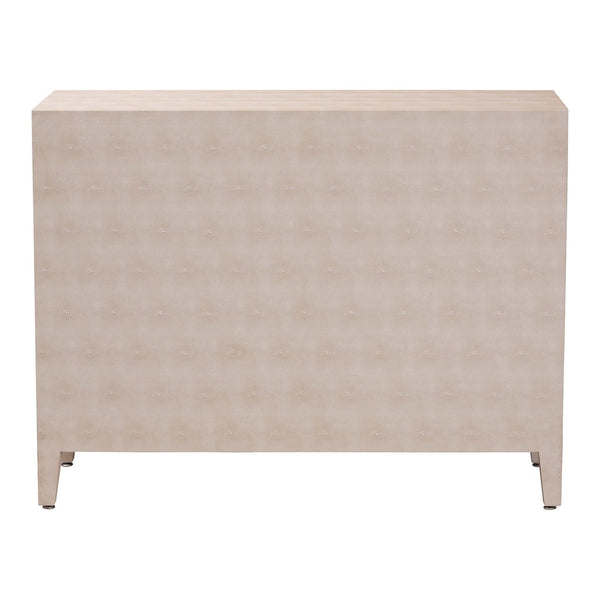 Baxton Studio Baxton Studio Nira Faux Shagreen Storage Cabinet - Stylish 2-Door Sideboard for Modern Living Spaces JY24B281-Beige Faux Shagreen-Cabinet