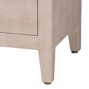 Baxton Studio Baxton Studio Nira Faux Shagreen Storage Cabinet - Stylish 2-Door Sideboard for Modern Living Spaces JY24B281-Beige Faux Shagreen-Cabinet