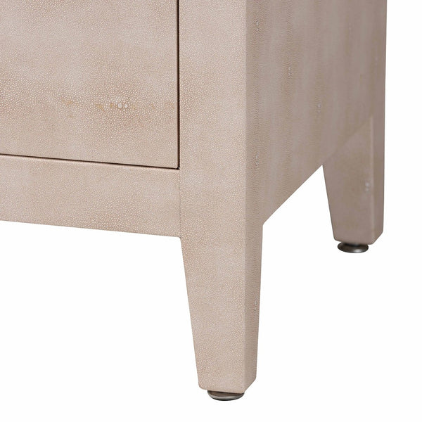 Baxton Studio Baxton Studio Nira Faux Shagreen Storage Cabinet - Stylish 2-Door Sideboard for Modern Living Spaces JY24B281-Beige Faux Shagreen-Cabinet