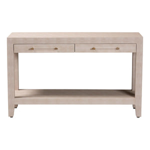 Baxton Studio Baxton Studio Nira Faux Shagreen Console Table - Stylish Storage Solution for Modern Entryway or Living Room JY24B282-Beige Faux Shagreen-Console Table