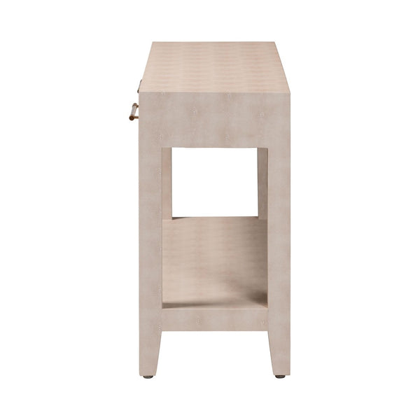 Baxton Studio Baxton Studio Nira Faux Shagreen Console Table - Stylish Storage Solution for Modern Entryway or Living Room JY24B282-Beige Faux Shagreen-Console Table