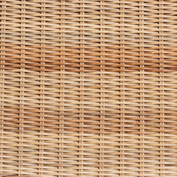 Baxton Studio bali Dyna Handwoven Rattan Dining Chair - Coastal Boho Seating with Removable Cushion & Loop Backrest Dyna-Natural Wild-Wood/Rattan-Cushion-DC