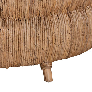 Baxton Studio bali Roma Rattan & Seagrass Coffee Table - Handcrafted Boho Accent with Unique Texture & Coastal Charm Roma-Rattan/Banana Weave-CT