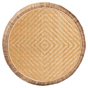 Baxton Studio bali Roma Rattan & Seagrass Coffee Table - Handcrafted Boho Accent with Unique Texture & Coastal Charm Roma-Rattan/Banana Weave-CT