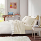 Intelligent Design Cotton Blend Jersey Knit Casual All Season Sheet Set ID20-2460 Cream