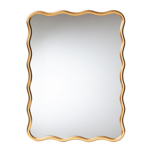 Baxton Studio Baxton Studio Cassara Gold Scalloped Mirror – Elegant Accent for Living Room, Bedroom & Entryway RXW-10997-Wall Mirror