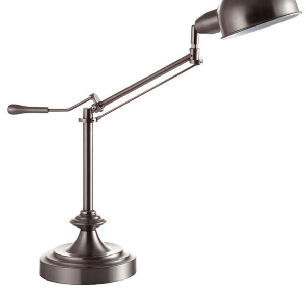 English Elm 24.5" Adjustable Metal Table Lamp With Swing Arm & Rotating Head For Modern Workspaces & Reading B072116089