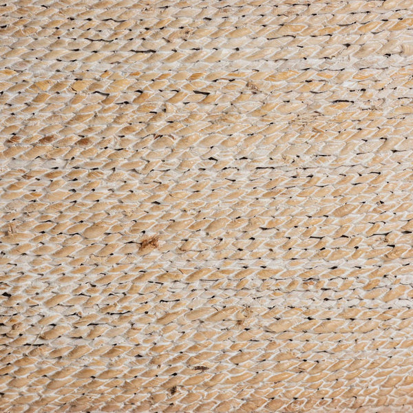 Baxton Studio bali Jasper Seagrass Counter Stool - Stylish Wingback Design with Mahogany Frame for Coastal Charm MD-39837 Jasper-White Wash-Cushion-CS