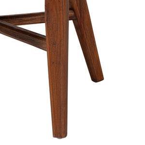 Baxton Studio bali Bali Jasper Seagrass Dining Chair - Handwoven Coastal Accent with Mahogany Frame & Cushioned Seat MD-39836 Jasper-Brown Wash-Cushion-DC