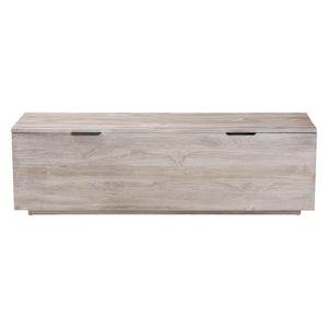 Baxton Studio bali Alvaro Wood Storage Trunk - Modern Farmhouse Blanket Chest & Versatile Seating for Home Decor Alvaro-White Wash-Wooden-Bench-Boxed