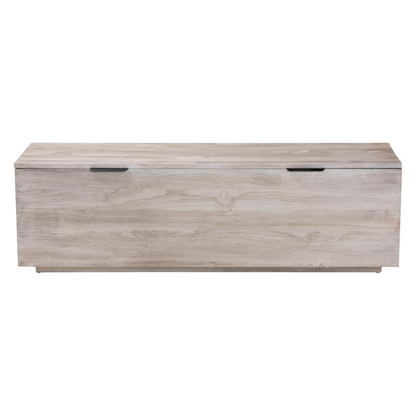 Baxton Studio bali Alvaro Wood Storage Trunk - Modern Farmhouse Blanket Chest & Versatile Seating for Home Decor Alvaro-White Wash-Wooden-Bench-Boxed