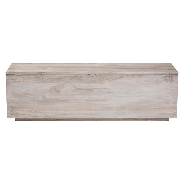 Baxton Studio bali Alvaro Wood Storage Trunk - Modern Farmhouse Blanket Chest & Versatile Seating for Home Decor Alvaro-White Wash-Wooden-Bench-Boxed