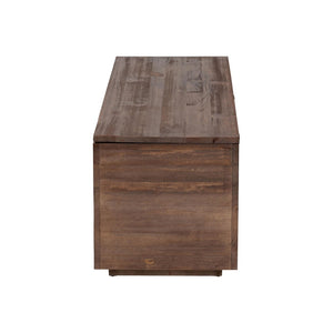 Baxton Studio bali Alfonso Wood Storage Trunk - Rustic Lift-Top Blanket Chest & Bench for Modern Farmhouse Homes Alfonso-Brown-Wooden-Bench-Boxed