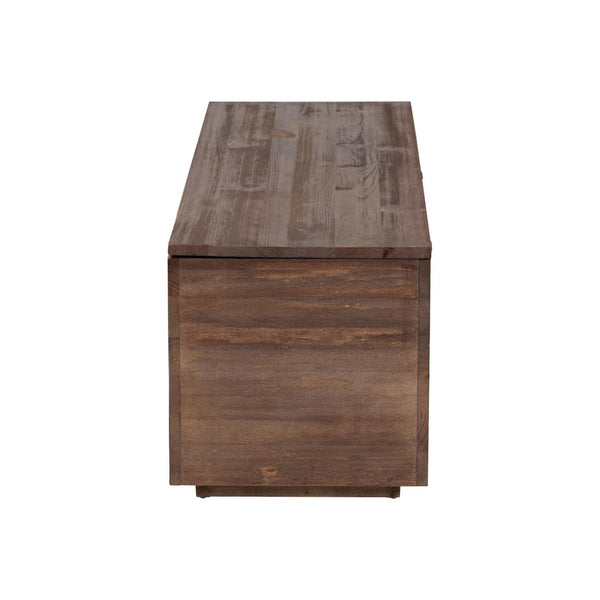 Baxton Studio bali Alfonso Wood Storage Trunk - Rustic Lift-Top Blanket Chest & Bench for Modern Farmhouse Homes Alfonso-Brown-Wooden-Bench-Boxed