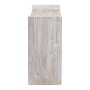 Baxton Studio bali Amado Wood Storage Trunk - Vintage Boho Style with Carved Front, Whitewashed Pine & Hidden Storage Amado-White Wash-Wooden-Bench-Boxed