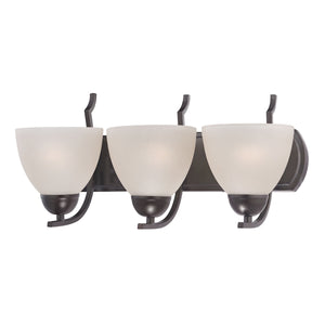 Kingston 3-Light Vanity Light in Oil Rubbed Bronze with White Glass 1453BB/10 Thomas