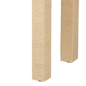 Baxton Studio bali Noah Grasscloth Console Table - Handwoven Entryway Accent with Gold Pulls, Ideal for Narrow Spaces Noah 2 DW-Light Brown-Grasscloth-Console Table