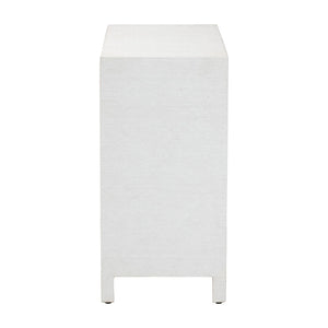 Baxton Studio bali Ximena Handwoven Grasscloth Storage Cabinet - Chic 2-Door Accent Piece with Gold Pulls for Any Space Ximena-2 Door-White-Cabinet