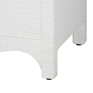 Baxton Studio bali Ximena Handwoven Grasscloth Storage Cabinet - Chic 2-Door Accent Piece with Gold Pulls for Any Space Ximena-2 Door-White-Cabinet