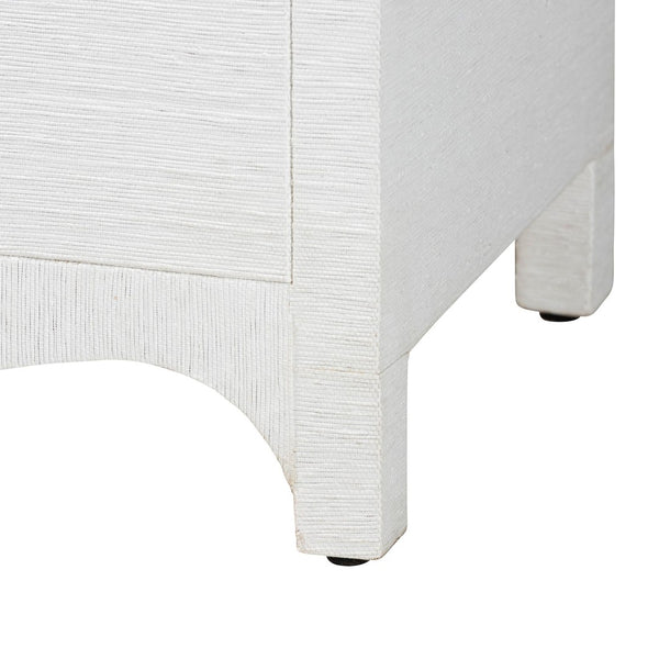 Baxton Studio bali Ximena Handwoven Grasscloth Storage Cabinet - Chic 2-Door Accent Piece with Gold Pulls for Any Space Ximena-2 Door-White-Cabinet