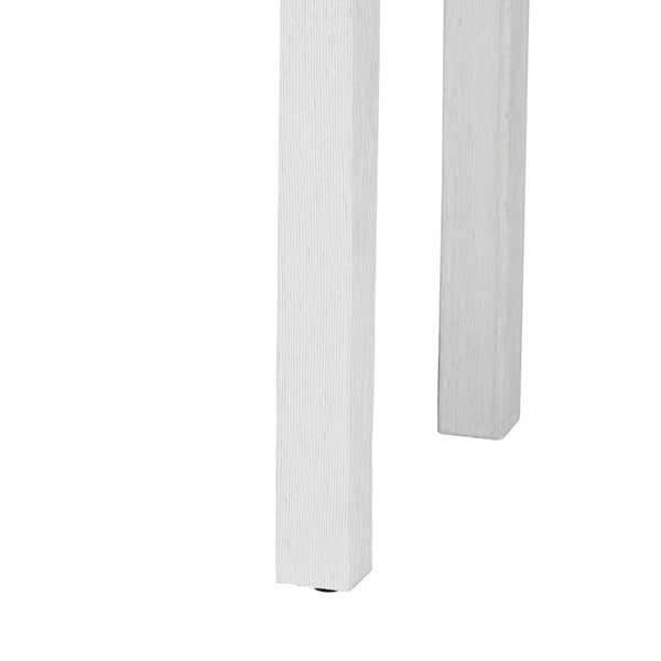 Baxton Studio bali Gale Natural Grasscloth Console Table – Stylish Two-Tier Entryway Table with Open Shelf Design Gale-White-Console Table