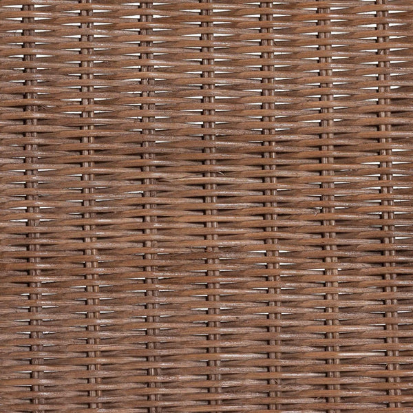 Baxton Studio bali Raya Natural Rattan Dining Chair - Handcrafted Boho Accent Chair with Arched Back & Cushioned Seat Raya-Light Brown Rattan-Cushion-DC