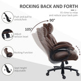 English Elm Vinsetto Heavy Duty Pu Leather Office Chair Hold Up To 400Lb, Brown