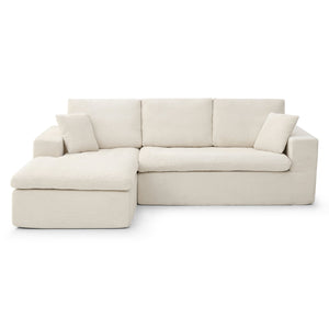 English Elm 102" Cloud Sectional Couch with L-Chaise, Modular Corduroy Sofa, No-Assembly, Plush 50" Lounge Comfort W1117S00120