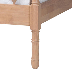 Baxton Studio Baxton Studio Laurent Cottage Farmhouse 4-Piece Bedroom Set - Spindle Bed, Dresser, Chest & Nightstand Candis-Beech-Queen 4PC Bedroom Set